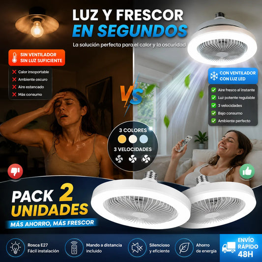 LumiFlow Pro™ – Lámpara LED con Ventilador Integrado