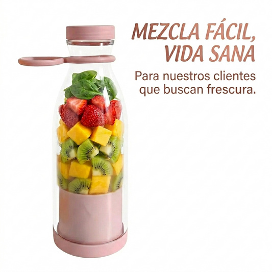 Mini Batidora de Fruta 380 ml Portátil y Recargable